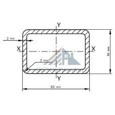 Труба профильная 60 х 40 х 2