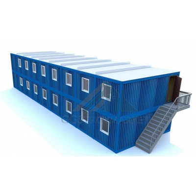 Модульное общежитие из блок-контейнеров для жилья рабочих