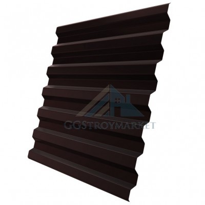 Профнастил С21   Pe 0,4мм эконом RAL 8017 шоколадно-коричневый 