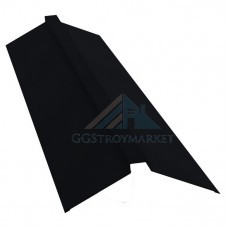 Конек плоский Grand Line Atlas Ral 9005 150х40х150 мм Конек плоский Grand Line Atlas Ral 9005 150х40х150 мм